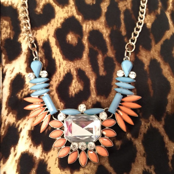 Coral and Turquoise statement necklace! - Picture 2 of 4